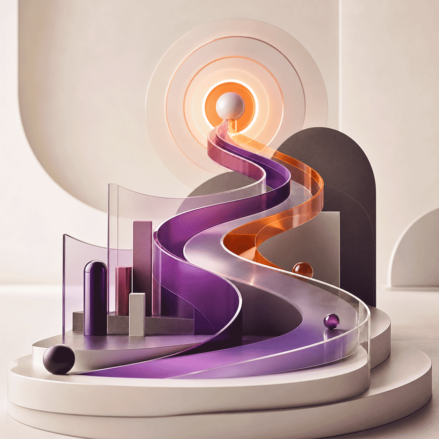 Abstract pathway representing strategic digital growth
